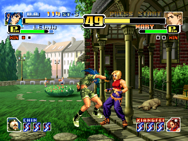 The King of Fighters: Evolution (Windows) screenshot: Leona vs Mary