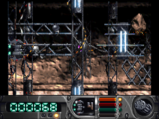 Prototype (DOS) screenshot: The basic weapon: machine gun