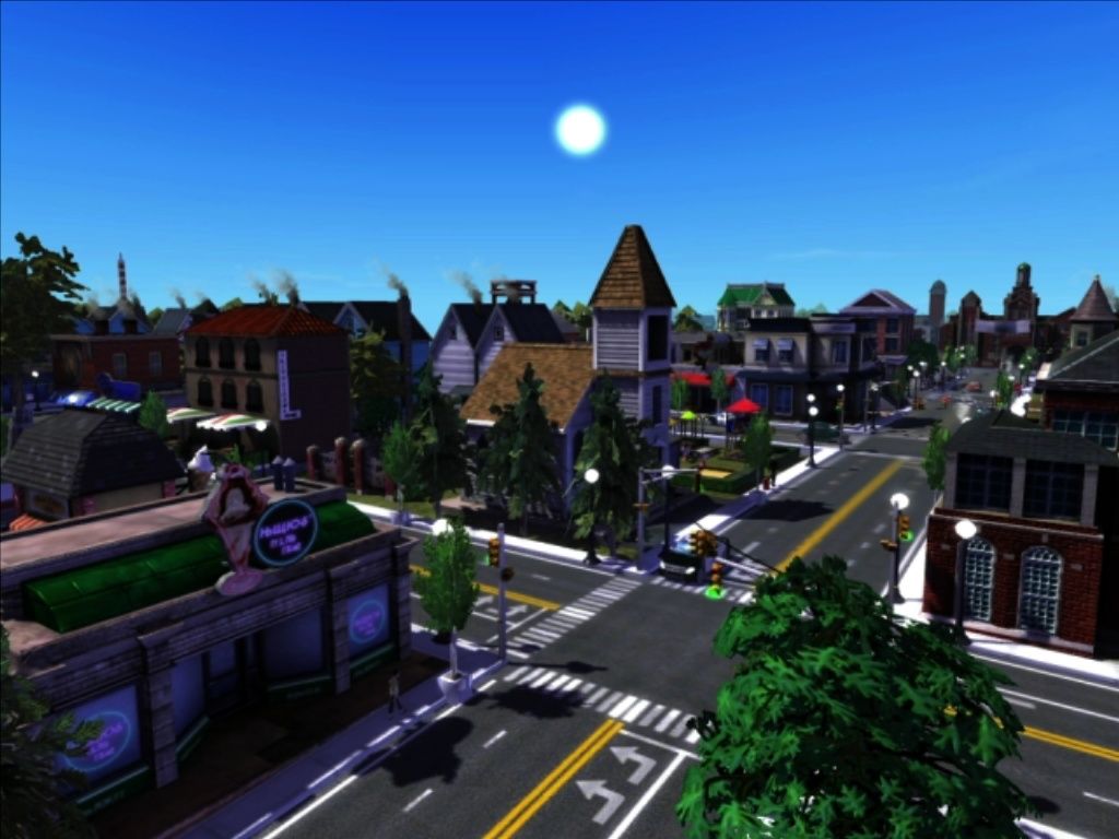 SimCity Societies (Windows) screenshot: The Intro shows some possible cities.