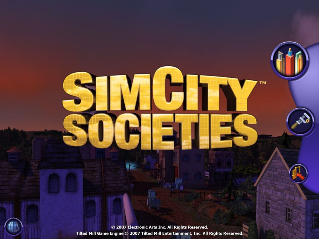SimCity Societies (Windows) screenshot: Main Menu