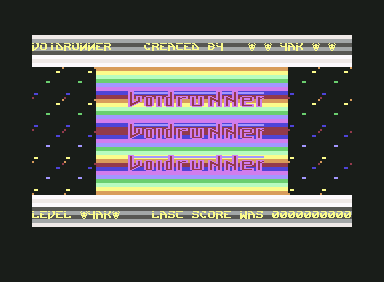 Voidrunner (Commodore 64) screenshot: Title screen