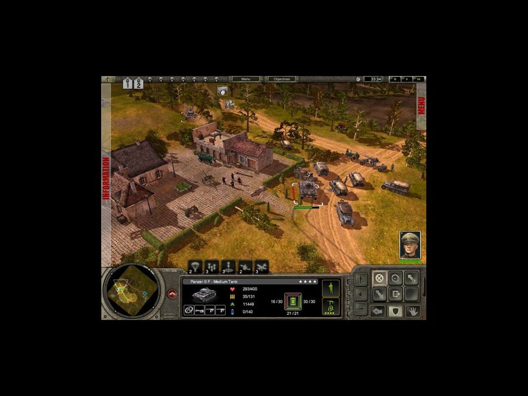 Codename: Panzers - Platinum: Phase One + Phase Two (Windows) screenshot: The interactive screen.