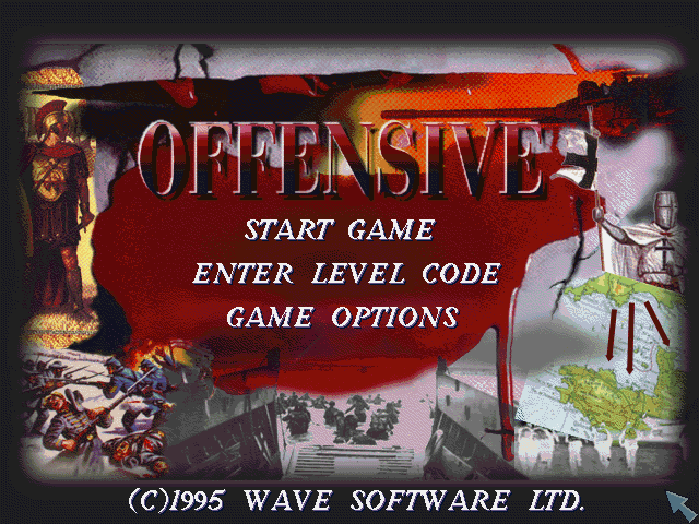 Offensive (DOS) screenshot: Main menu