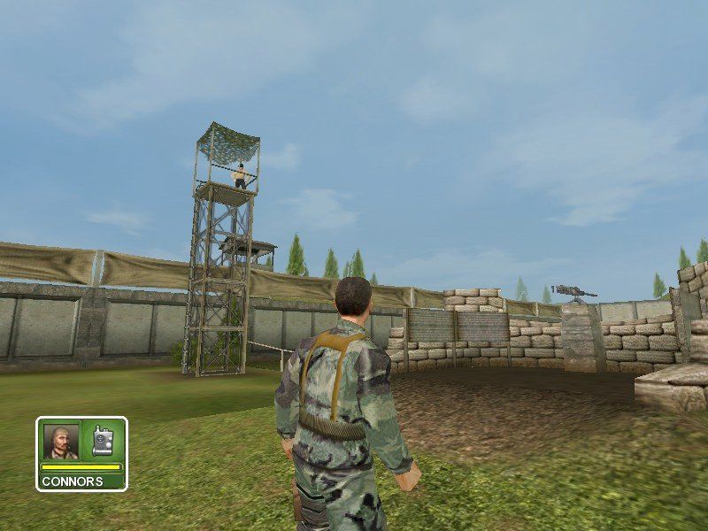 Conflict: Desert Storm (Windows) screenshot: Apparently, all military training these days is conducted by a man barking orders from a tower.