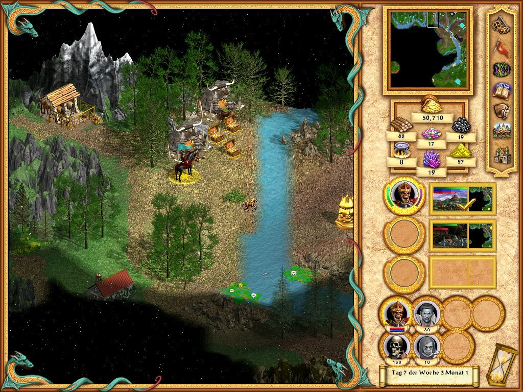Heroes of Might and Magic IV: Winds of War (Windows) screenshot: Trolls & treasures