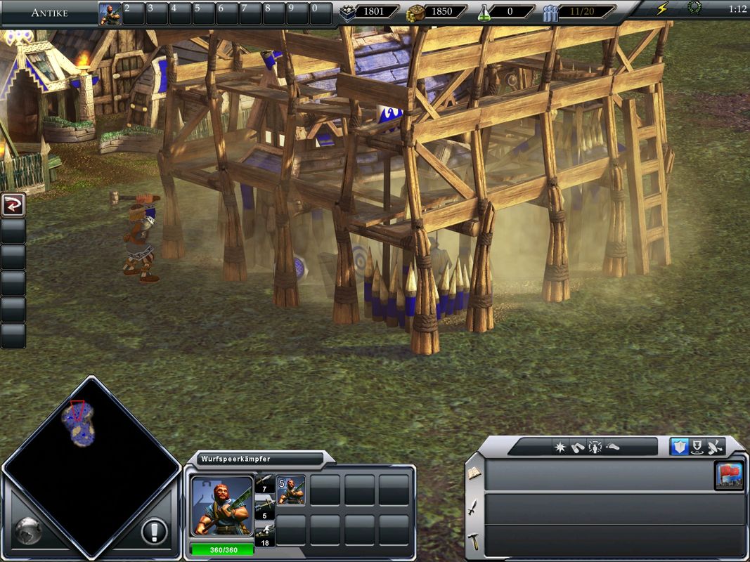Empire Earth III (Windows) screenshot: A building is being build.