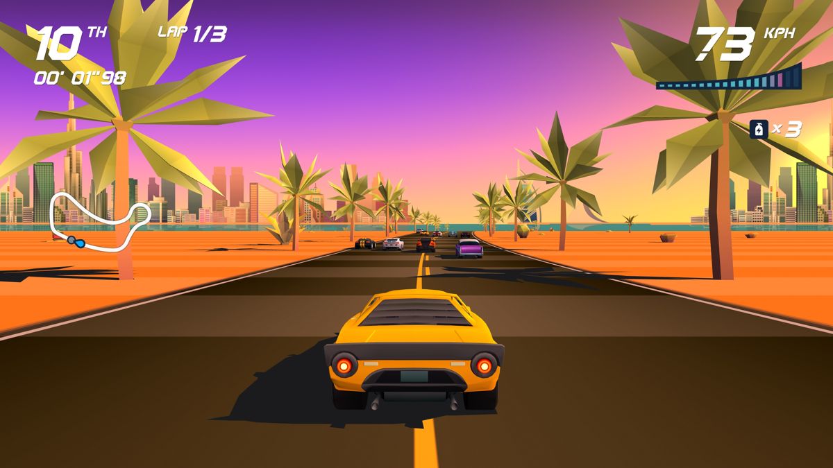 Horizon Chase Turbo: Rookie Series (PlayStation 4) screenshot: Dubai track racing