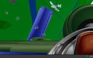 He 162 Volksjäger Tour of Duty (DOS) screenshot: Taking fire