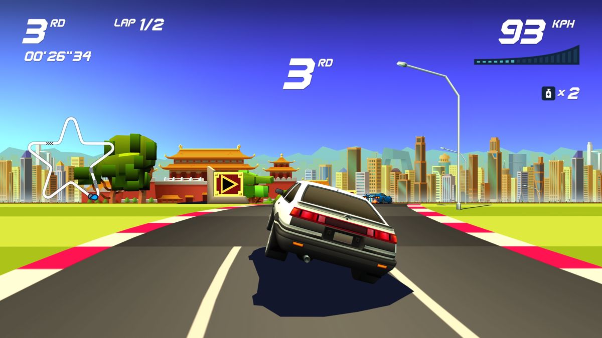 Horizon Chase Turbo: Rookie Series (PlayStation 4) screenshot: Beijing track racing