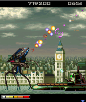 War of the Worlds (J2ME) screenshot: Fighting in front of Big Ben.
