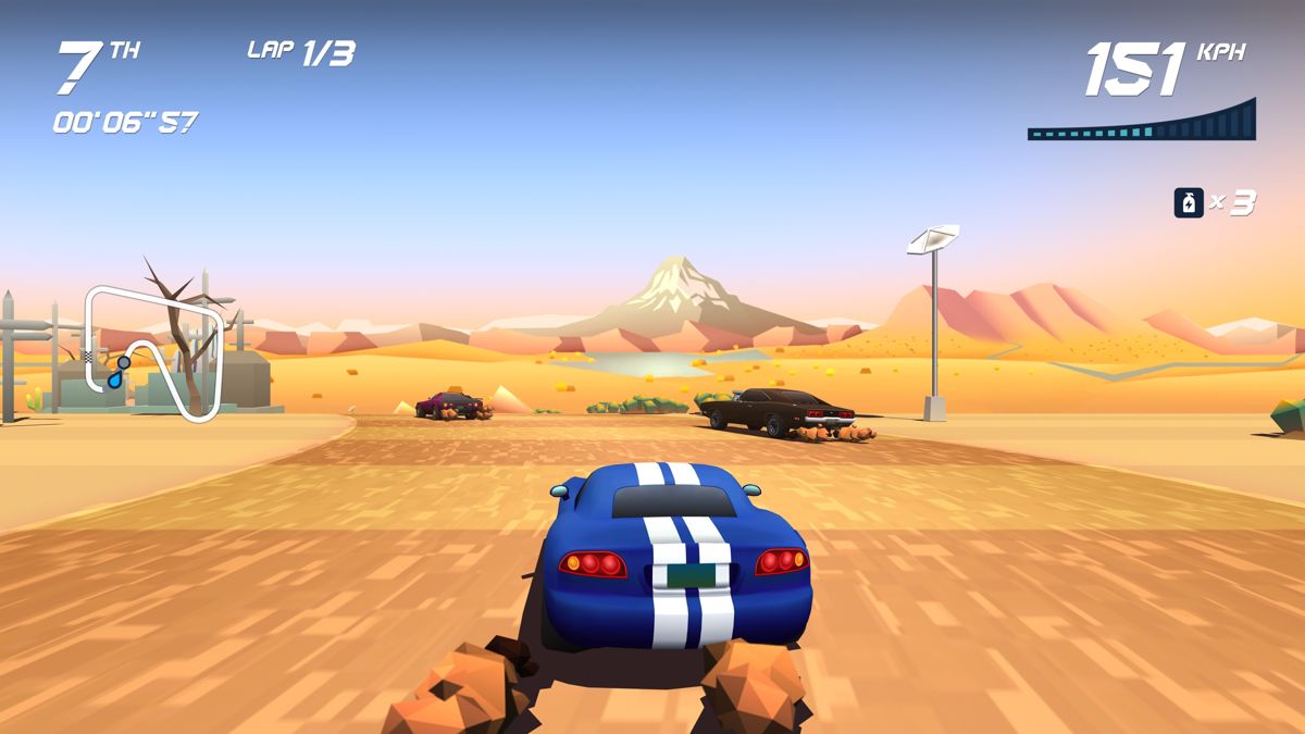Horizon Chase Turbo: Rookie Series (PlayStation 4) screenshot: Atacama track racing