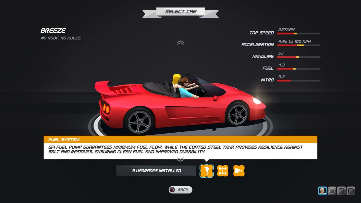 Horizon Chase Turbo: Summer Vibes (PlayStation 4) screenshot: New racing car, Red Ferrari