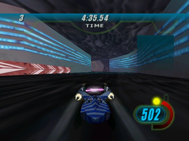 Star Wars: Episode I - Racer (Windows) screenshot: Race through the tunnel !