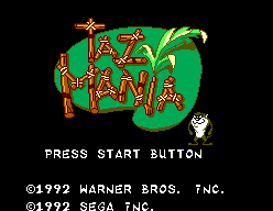 Taz-Mania (SEGA Master System) screenshot: Title Screen