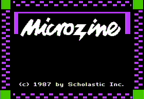 Microzine #23 (Apple II) screenshot: Title Screen