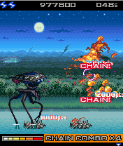 War of the Worlds (J2ME) screenshot: Chain attacks are excellent for raking in points.