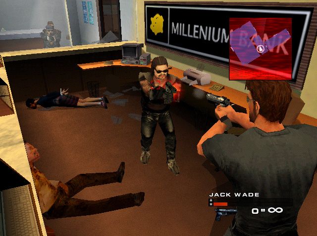 Headhunter (Dreamcast) screenshot: Hope Jack can reload before this creep whacks him