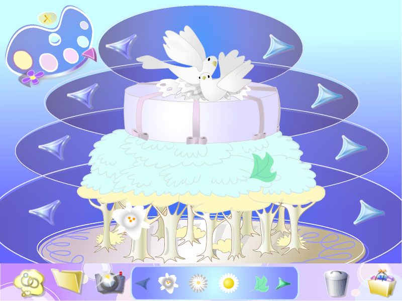 My Fantasy Wedding (Windows) screenshot: Building the perfect wedding cake