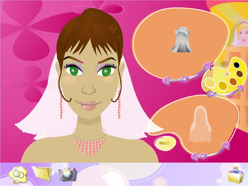 My Fantasy Wedding (Windows) screenshot: Hair stylist and bridal veil shop