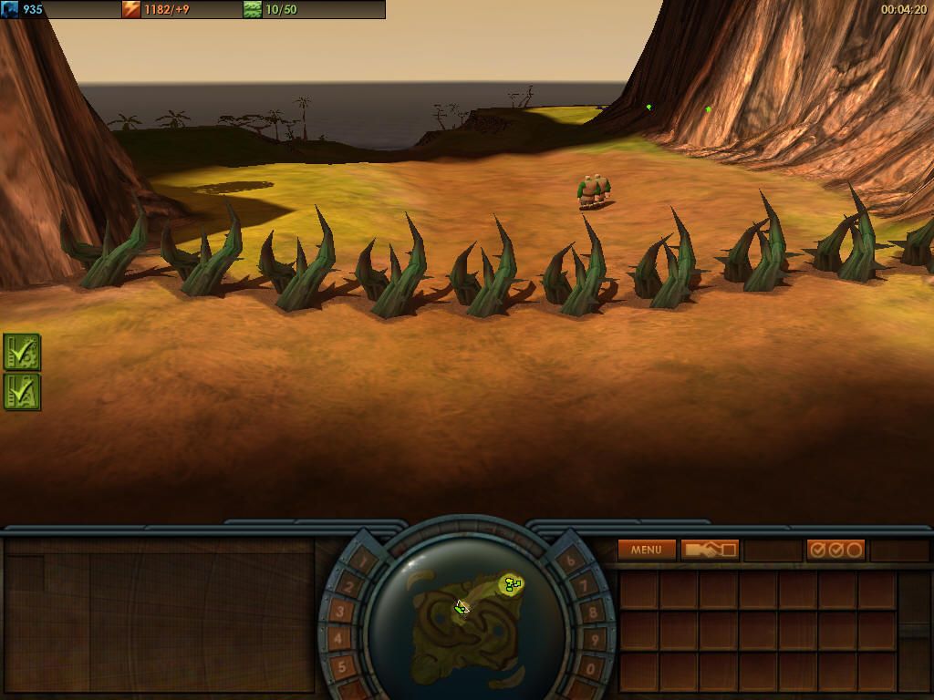 Impossible Creatures (Windows) screenshot: This wall of thorns can block AND hurt the incoming enemy creatures