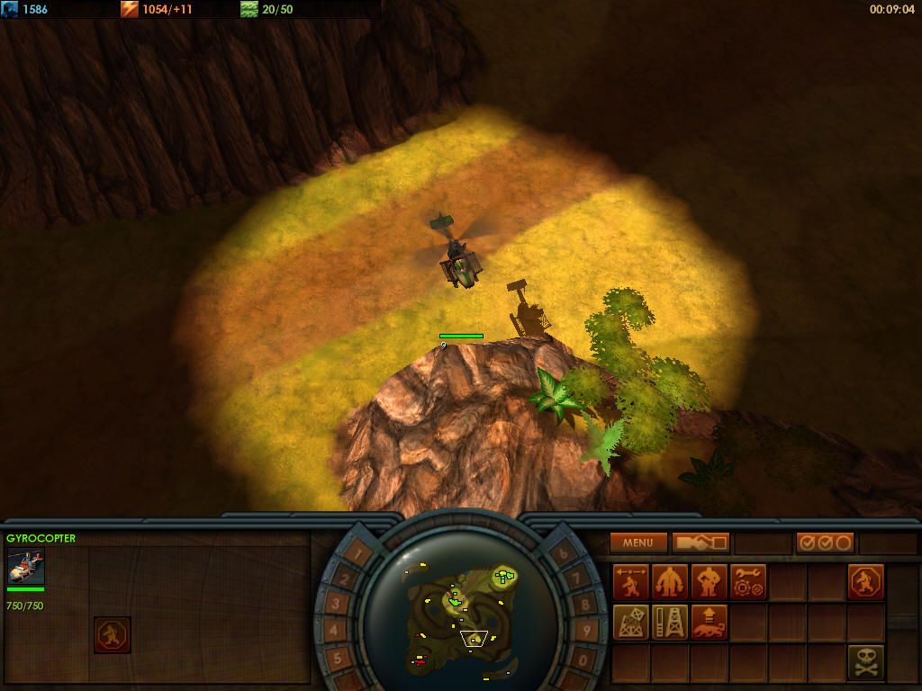 Impossible Creatures (Windows) screenshot: The gyrocopter can be used to scout enemy territory