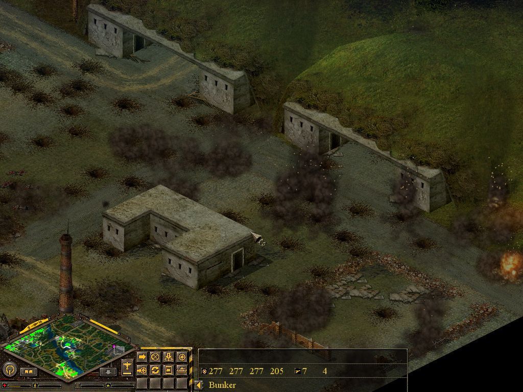 Blitzkrieg: Rolling Thunder (Windows) screenshot: Subterranean production facility, bombs are useless.