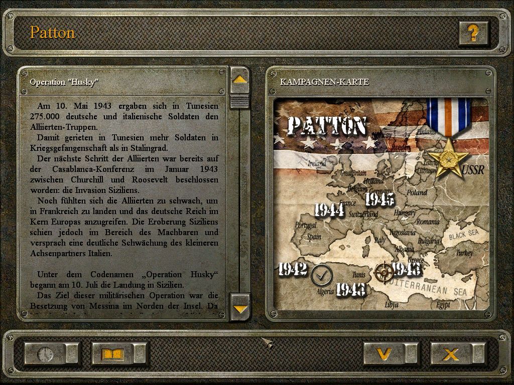 Blitzkrieg: Rolling Thunder (Windows) screenshot: Campaign map