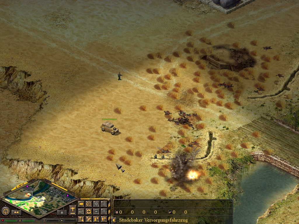 Blitzkrieg: Rolling Thunder (Windows) screenshot: Fortification under fire