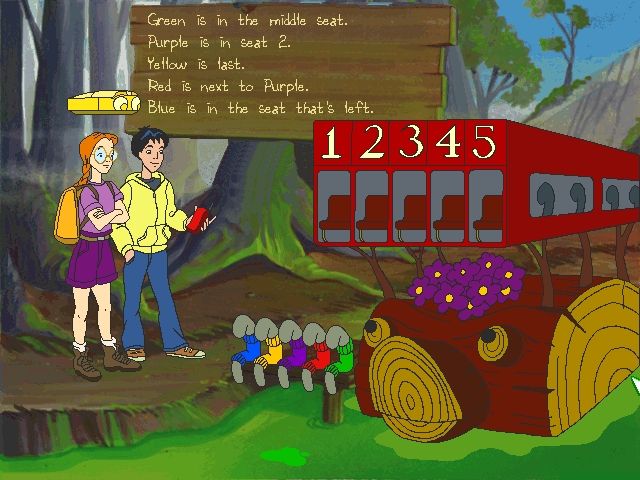ClueFinders: 3rd Grade Adventures (Windows) screenshot: These worms wiggle frantically when picked up.