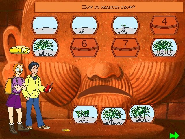 ClueFinders: 3rd Grade Adventures (Windows) screenshot: The "eyes" must be replaced in logical order.