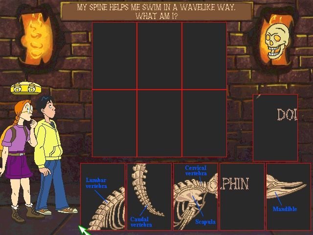 ClueFinders: 3rd Grade Adventures (Windows) screenshot: A jigsaw puzzle