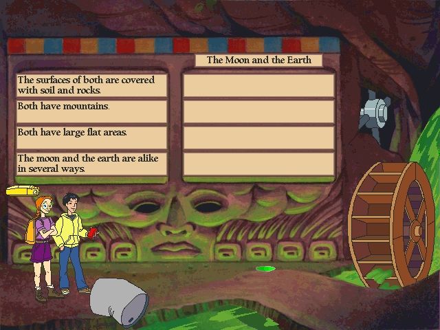 ClueFinders: 3rd Grade Adventures (Windows) screenshot: Order the statements in a sensible way.