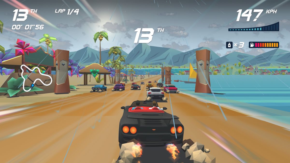 Horizon Chase Turbo: Summer Vibes (PlayStation 4) screenshot: Summer Rain track racing