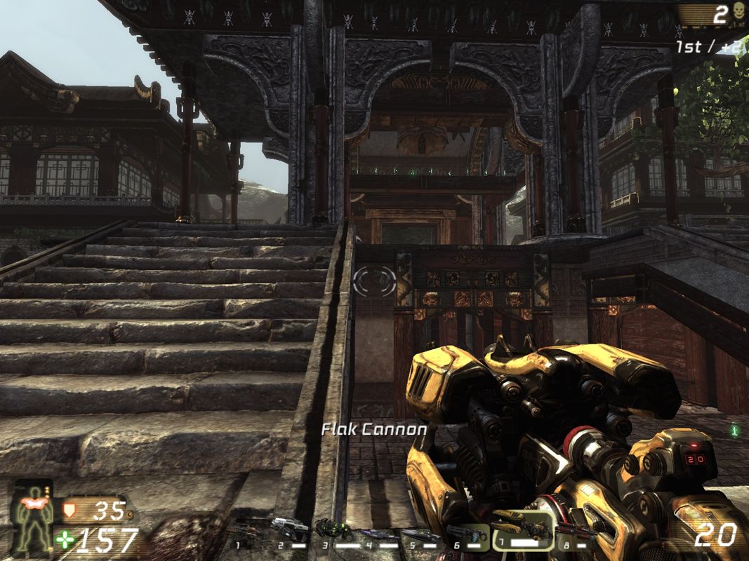 Unreal Tournament III (Windows) screenshot: The good old Flak Cannon is still there.