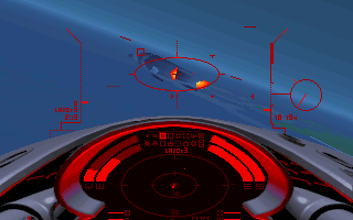 Inferno (DOS) screenshot: Enemy in my sights!