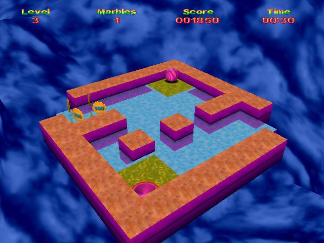 3D Marble Flip (Windows) screenshot: And another maze
