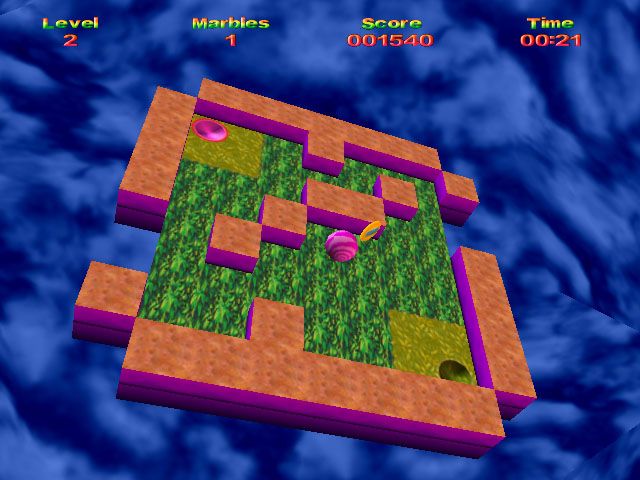 3D Marble Flip (Windows) screenshot: Much tougher maze