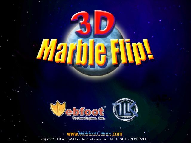 3D Marble Flip (Windows) screenshot: Title screen