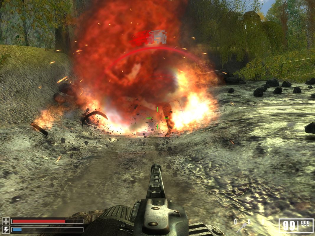 Crimes of War (Windows) screenshot: BOOM and another one is gone.