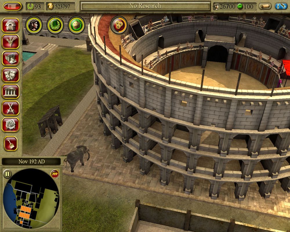 CivCity: Rome (Windows) screenshot: Arena