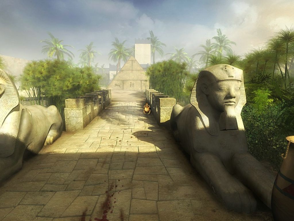 Cleopatra: Riddle of the Tomb (Windows) screenshot: Entrance to temple complex