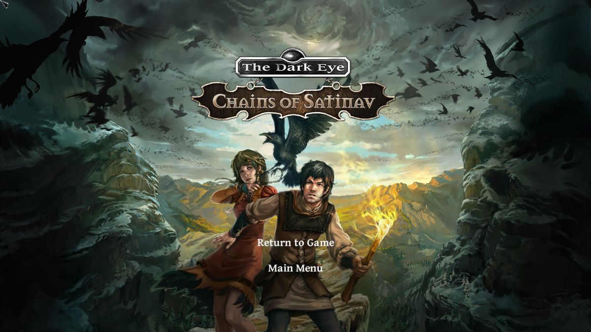 The Dark Eye: Chains of Satinav (Windows) screenshot: Title and Main Menu