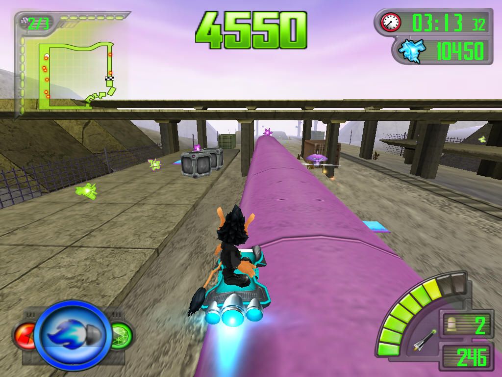 Agent Hugo: RoboRumble (Windows) screenshot: And on the train roofs.