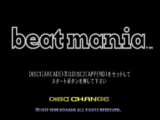 beatmania (PlayStation) screenshot: This game was required to play all the following releases in the Beatmania series. You had to start the game with this one and the change the disc to the new one.