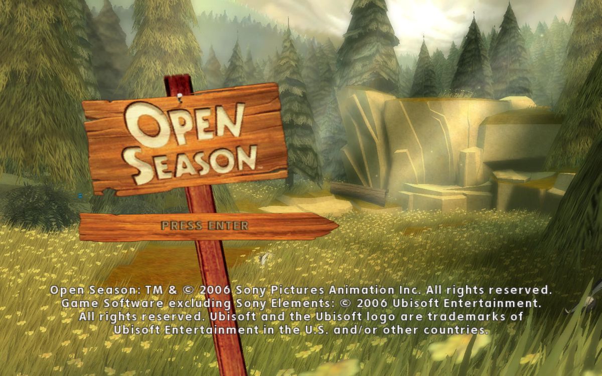 Open Season (Windows) screenshot: Title Screen