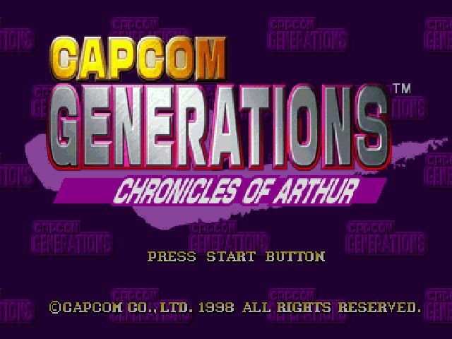 Capcom Generations (PlayStation) screenshot: Disc 2 - Chronicles Of Arthur: Title screen