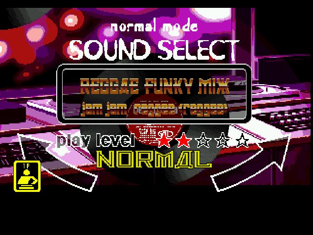 beatmania (PlayStation) screenshot: Another one of the many songs/genres you can pick from.