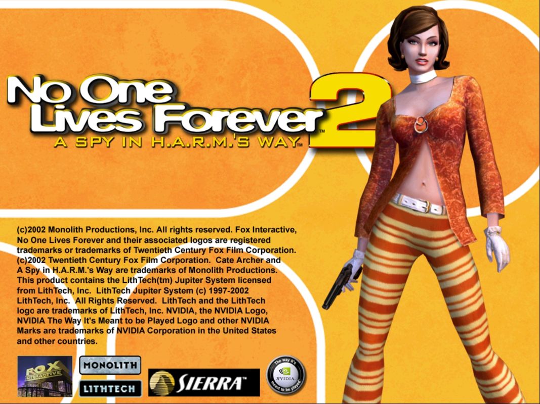 No One Lives Forever 2: A Spy in H.A.R.M.'s Way (Windows) screenshot: Title screen
