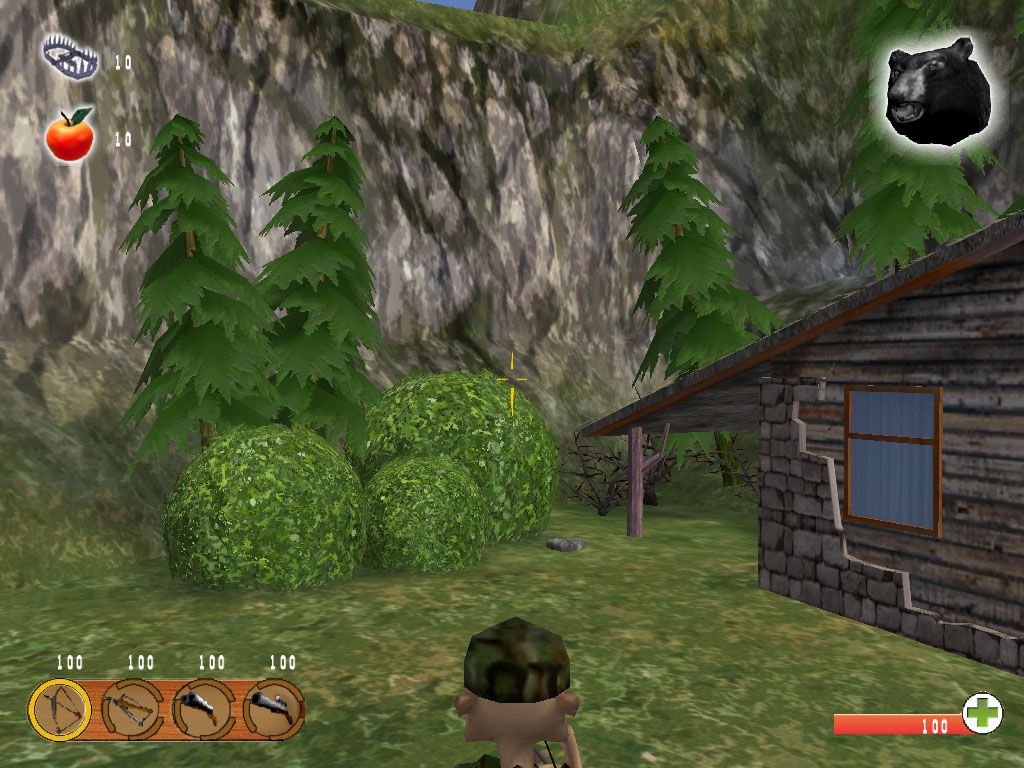 Hunt (Windows) screenshot: Starting out in the woods