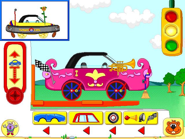 Fisher-Price Learning in Toyland (Windows) screenshot: Build a car to spec